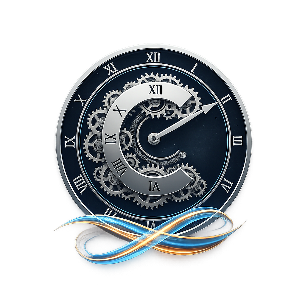 Del Chrono Mechanical Clock Logo